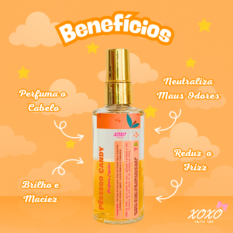 PÊSSEGO CANDY | Perfume Capilar Bifásico