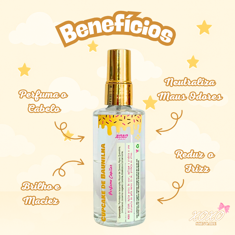 CUPCAKE DE BAUNILHA | Perfume Capilar Bifásico