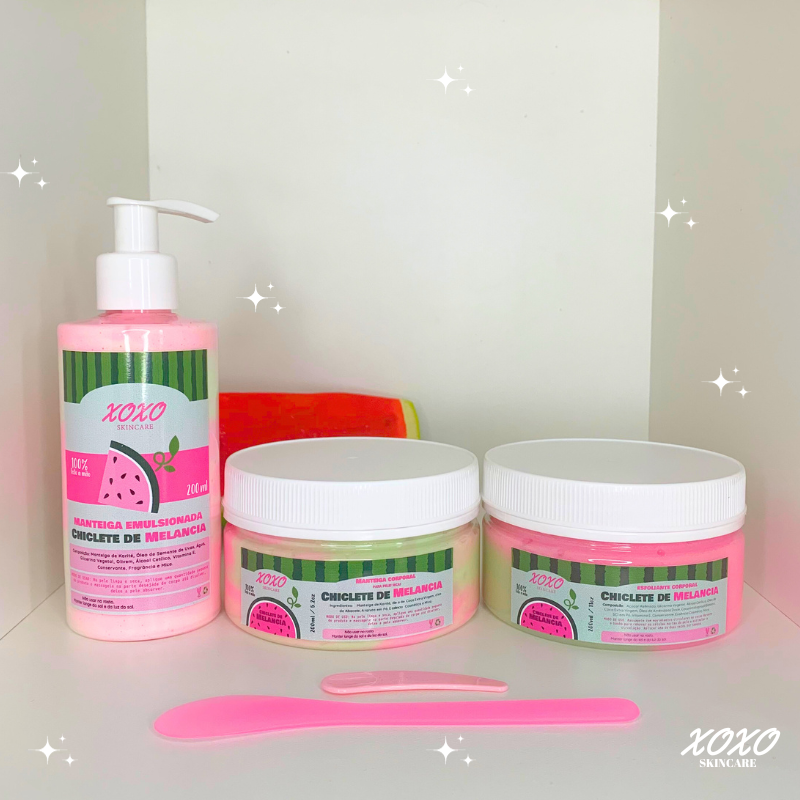 KIT DELUXE MANTEIGA TRADICIONAL 200 ML, EMULSIONADA E ESFOLIANTE SLIME | Body Butter & Body Scrub