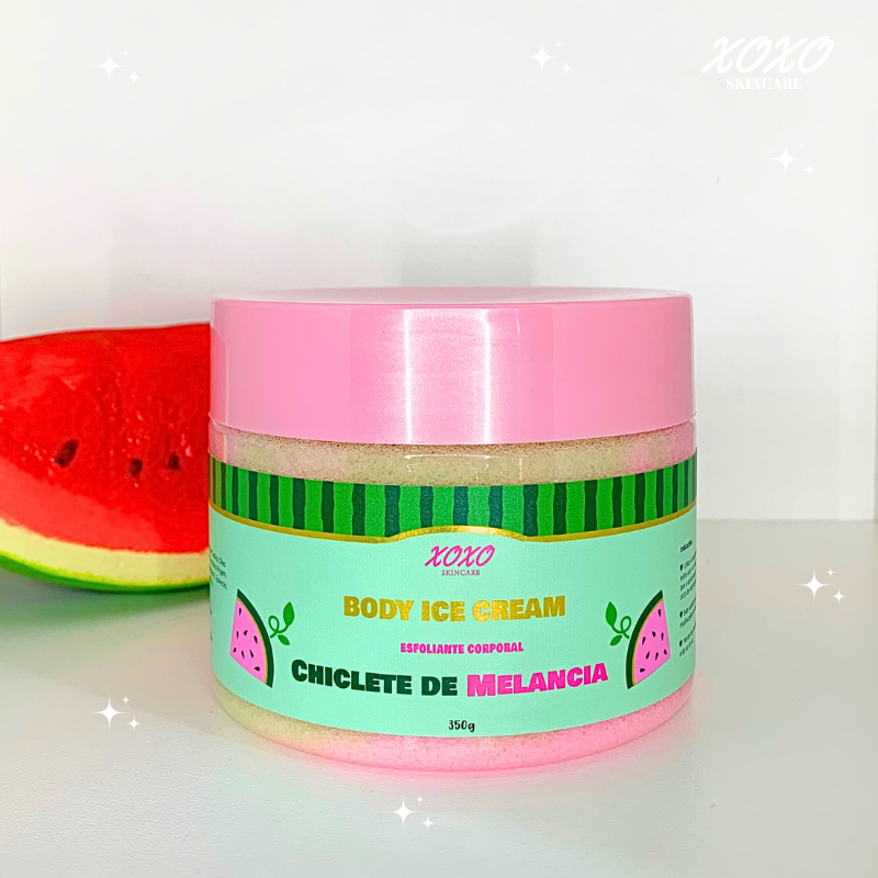 CHICLETE DE MELANCIA | Body Ice Cream (Esfoliante Corporal de Açúcar)