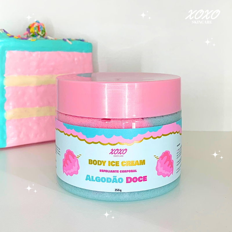 ALGODÃO DOCE | Body Ice Cream (Esfoliante Corporal de Açúcar)