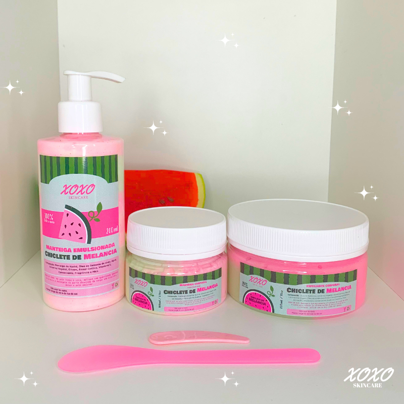 KIT DELUXE MANTEIGA TRADICIONAL 100 ML, EMULSIONADA E ESFOLIANTE SLIME | Body Butter & Body Scrub
