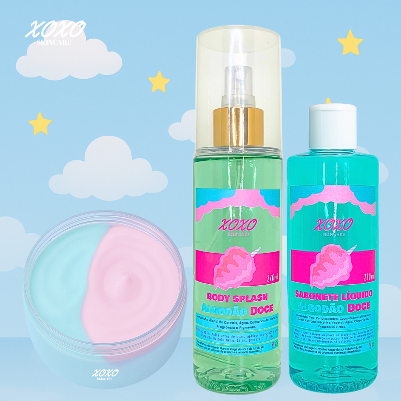 KIT TRIO BODY PUDDING + SPLASH + SABONETE LÍQUIDO