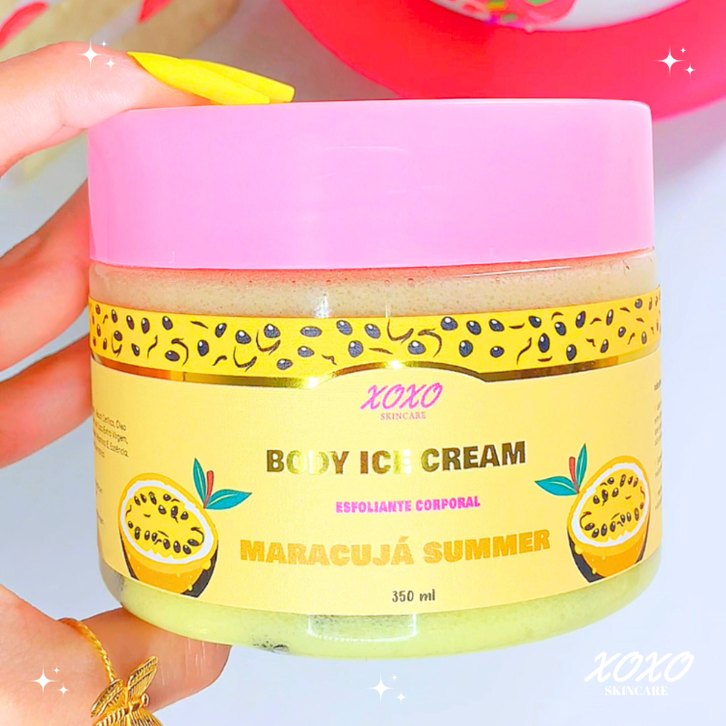 MARACUJÁ SUMMER | Body Ice Cream (Esfoliante Corporal de Açúcar)