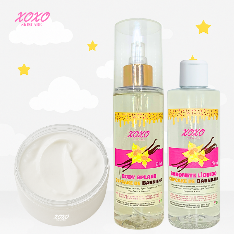 KIT TRIO BODY PUDDING + SPLASH + SABONETE LÍQUIDO