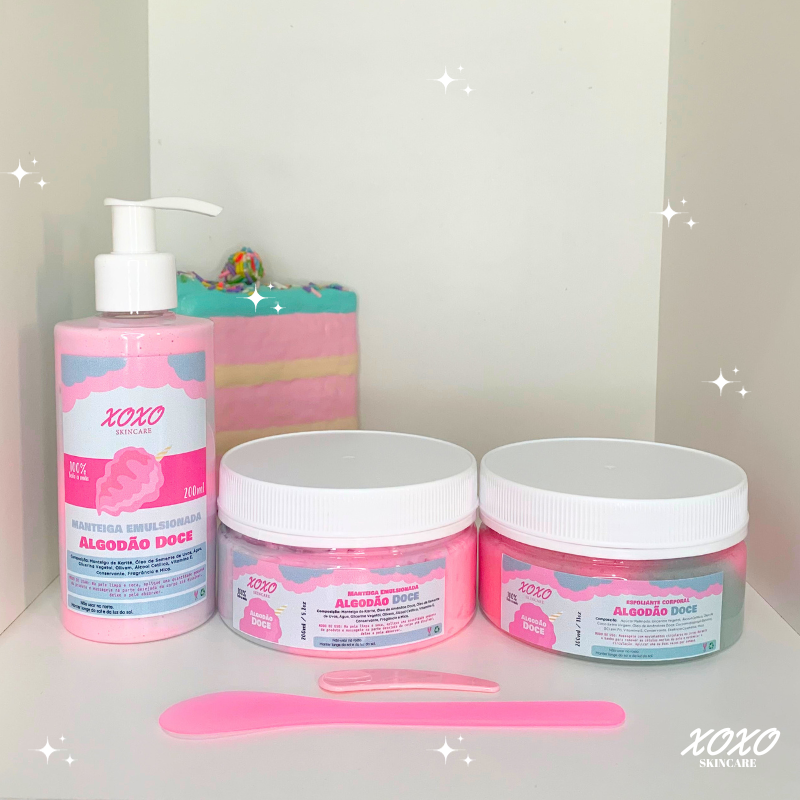 KIT DELUXE MANTEIGA TRADICIONAL 200 ML, EMULSIONADA E ESFOLIANTE SLIME | Body Butter & Body Scrub