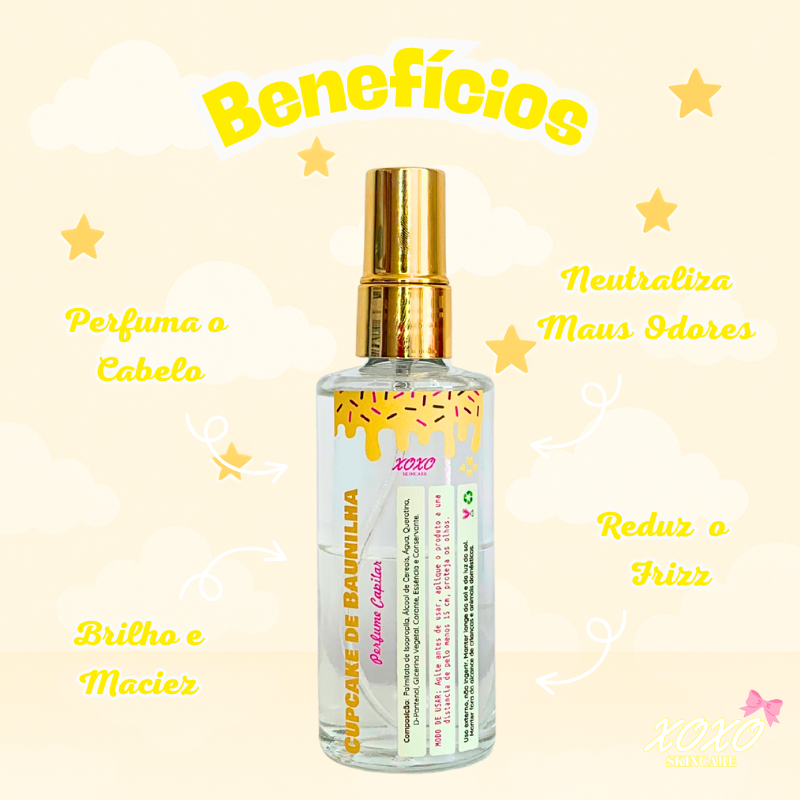 CUPCAKE DE BAUNILHA | Perfume Capilar Bifásico