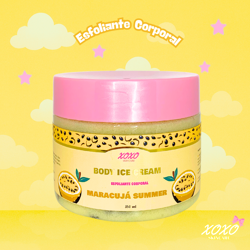 MARACUJÁ SUMMER | Body Ice Cream (Esfoliante Corporal de Açúcar)