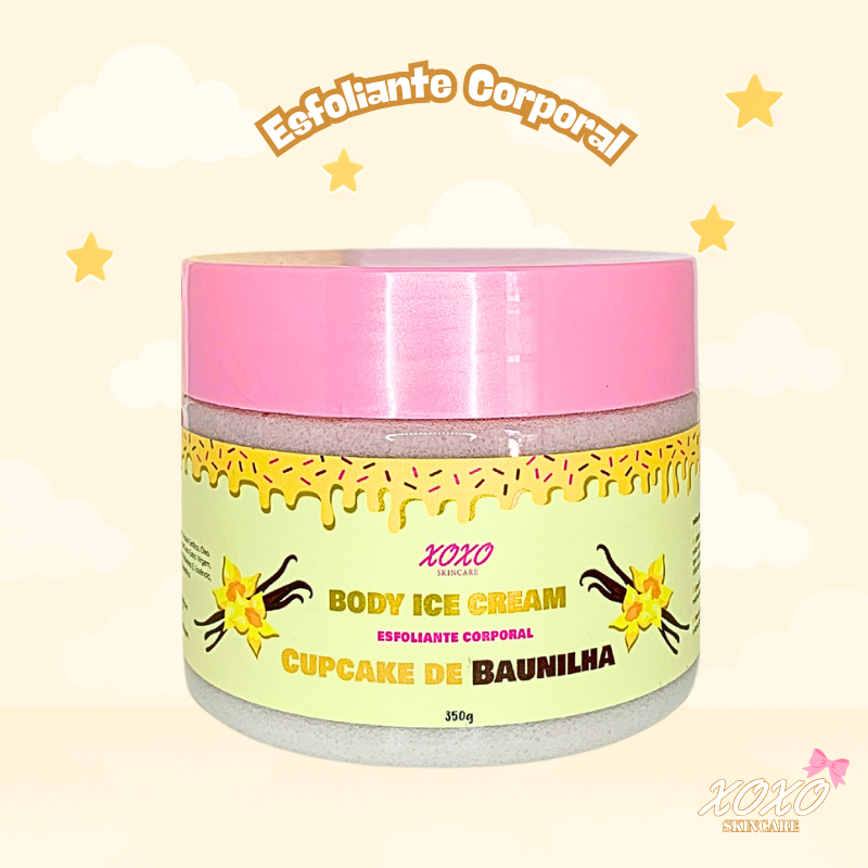 CUPCAKE DE BAUNILHA | Body Ice Cream (Esfoliante Corporal de Açúcar)