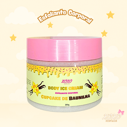 CUPCAKE DE BAUNILHA | Body Ice Cream (Esfoliante Corporal de Açúcar)