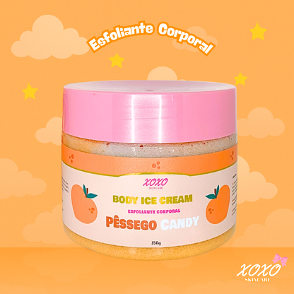 PÊSSEGO CANDY | Body Ice Cream (Esfoliante Corporal de Açúcar)