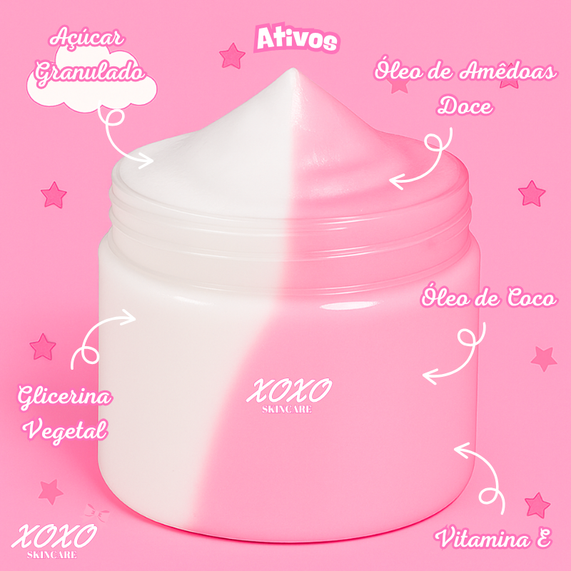MORANGO MILKSHAKE | Body Ice Cream (Esfoliante Corporal de Açúcar)