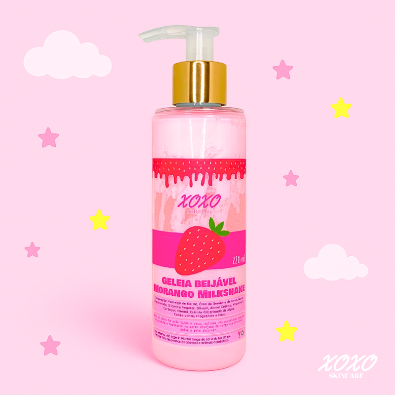 MORANGO MILKSHAKE | Geléia Beijável (Gel Hidratante)