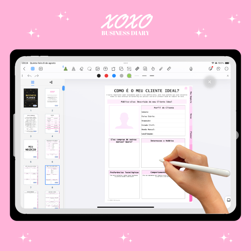 ✨ Tirando o seus Sonhos do Papel | Business Planner (Rosa) ✨